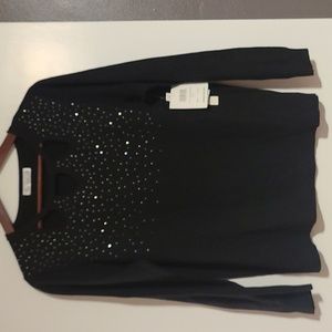 Black 89th & Madison top with bling